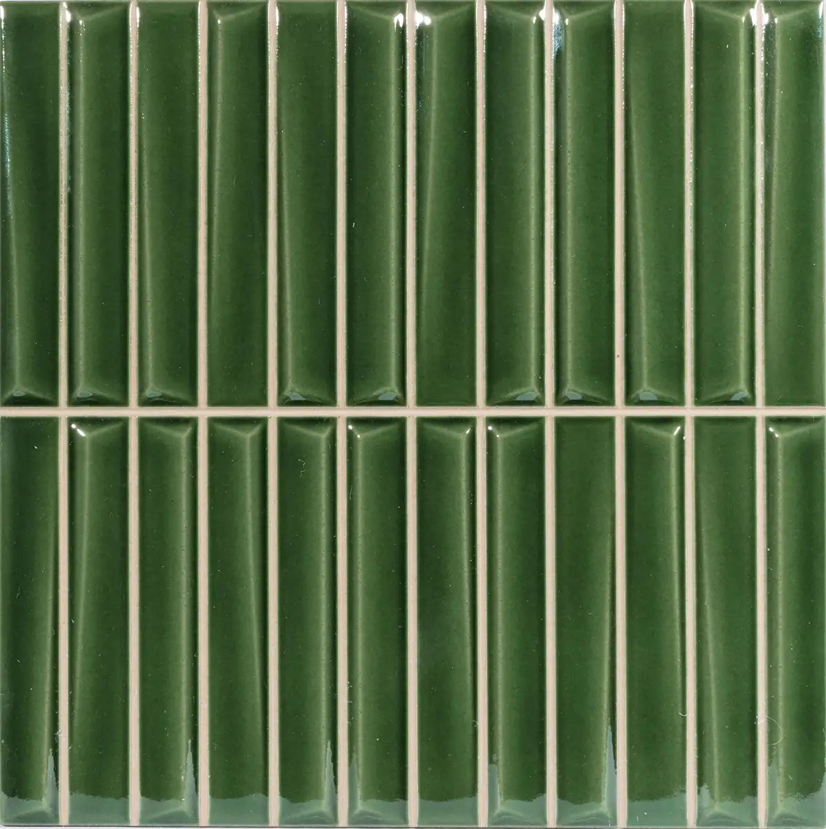 Baldwin Green Textured Ceramic Kit Kat Tile | Tile Club