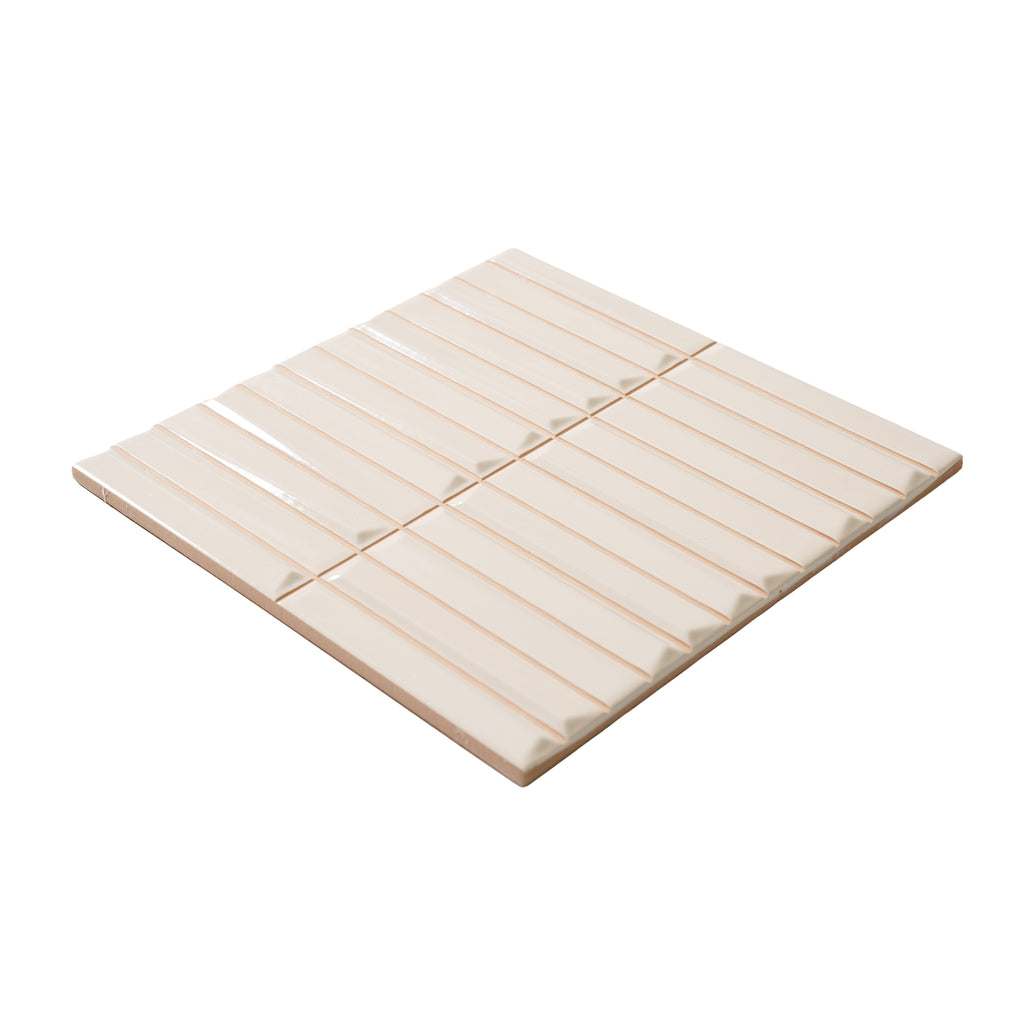 Baldwin Cream Textured Ceramic Kit Kat Tile | Tile Club