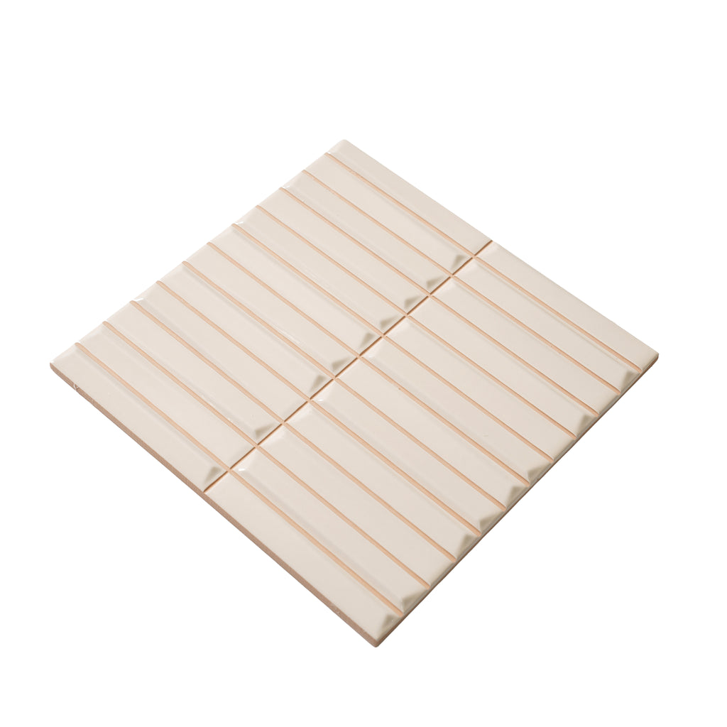 Baldwin Cream Textured Ceramic Kit Kat Tile | Tile Club