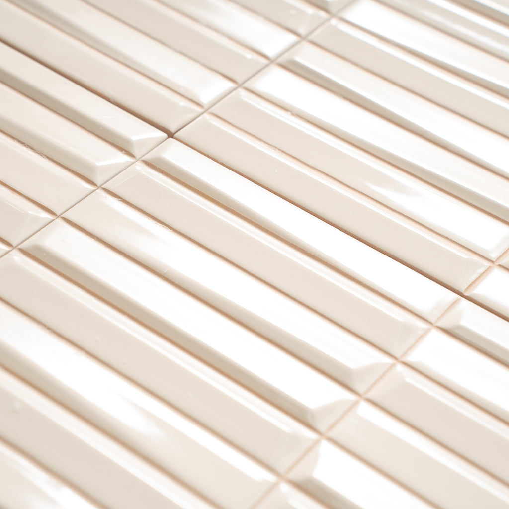 Baldwin Cream Textured Ceramic Kit Kat Tile | Tile Club