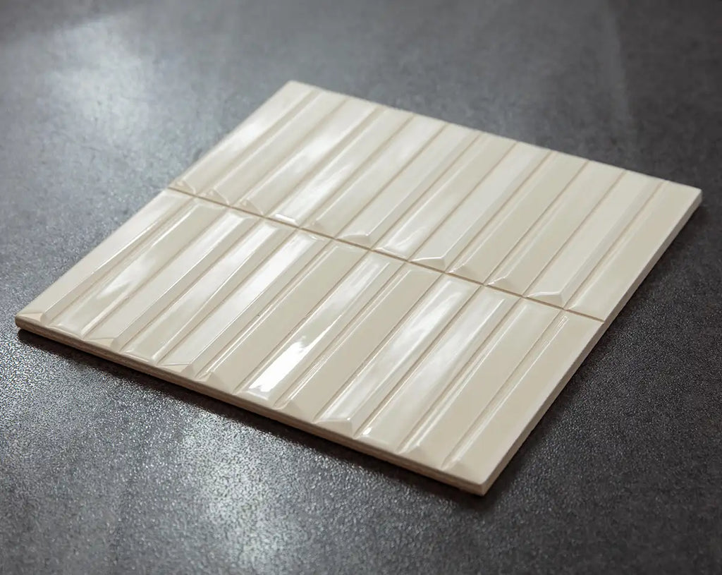 Baldwin Cream Textured Ceramic Kit Kat Tile | Tile Club