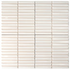Baldwin White Textured Ceramic Kit Kat Tile | Tile Club