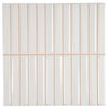Baldwin White Textured Ceramic Kit Kat Tile