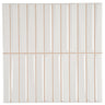Baldwin White Textured Ceramic Kit Kat Tile