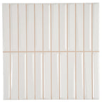 Baldwin White Textured Ceramic Kit Kat Tile | Tile Club