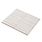 Baldwin White Textured Ceramic Kit Kat Tile | Tile Club