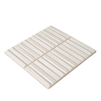 Baldwin White Textured Ceramic Kit Kat Tile | Tile Club