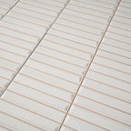 Baldwin White Textured Ceramic Kit Kat Tile | Tile Club