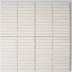 Baldwin White Textured Ceramic Kit Kat Tile | Tile Club