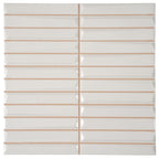Baldwin White Textured Ceramic Kit Kat Tile | Tile Club