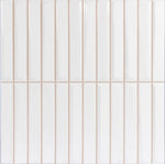 Baldwin White Textured Ceramic Kit Kat Tile | Tile Club
