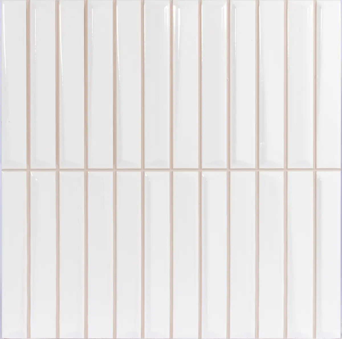 Baldwin White Textured Ceramic Kit Kat Tile | Tile Club