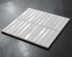 Baldwin White Textured Ceramic Kit Kat Tile | Tile Club