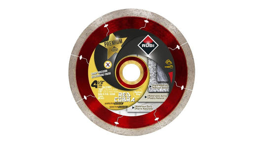 RUBI Tools 4 1/2" Premium Red Cobra Diamond Saw Blade | Tile Club