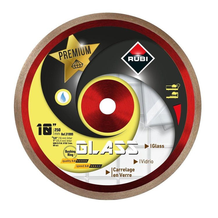 RUBI Tools 10" Premium Glass Diamond Saw Blade | Tile Club