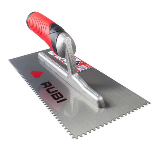RUBI Tools 11" Open Rubiflex Notched Trowel (1/8" x 1/8") | Tile Club