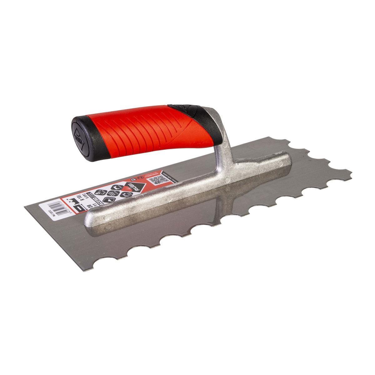 RUBI Tools 11" Open Rubiflex U Notched Trowel (3/8") | Tile Club