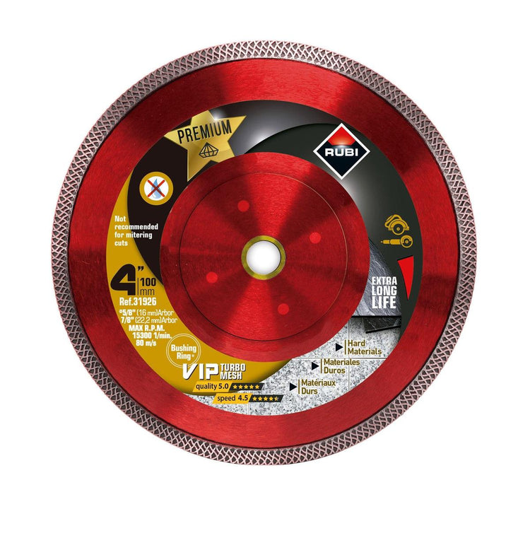 RUBI Tools 4" VIP Turbo Mesh Dry Diamond Saw Blade | Tile Club
