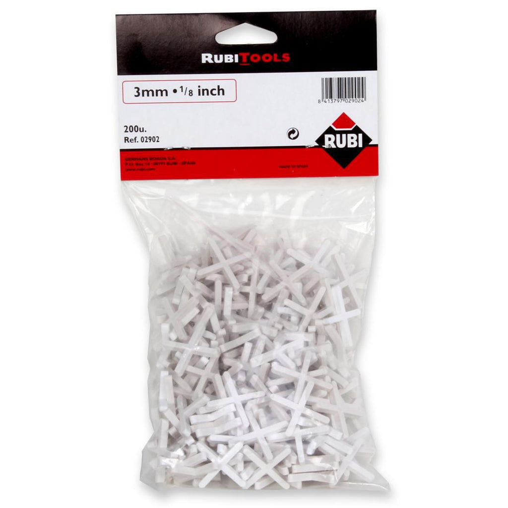 RUBI Tools Tile Spacers for Joints 1/8" - 200pcs | Tile Club