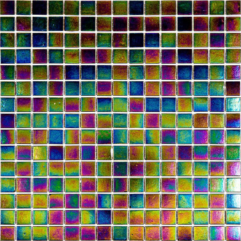 Rainbow Pearl Squares Glass Pool Tile