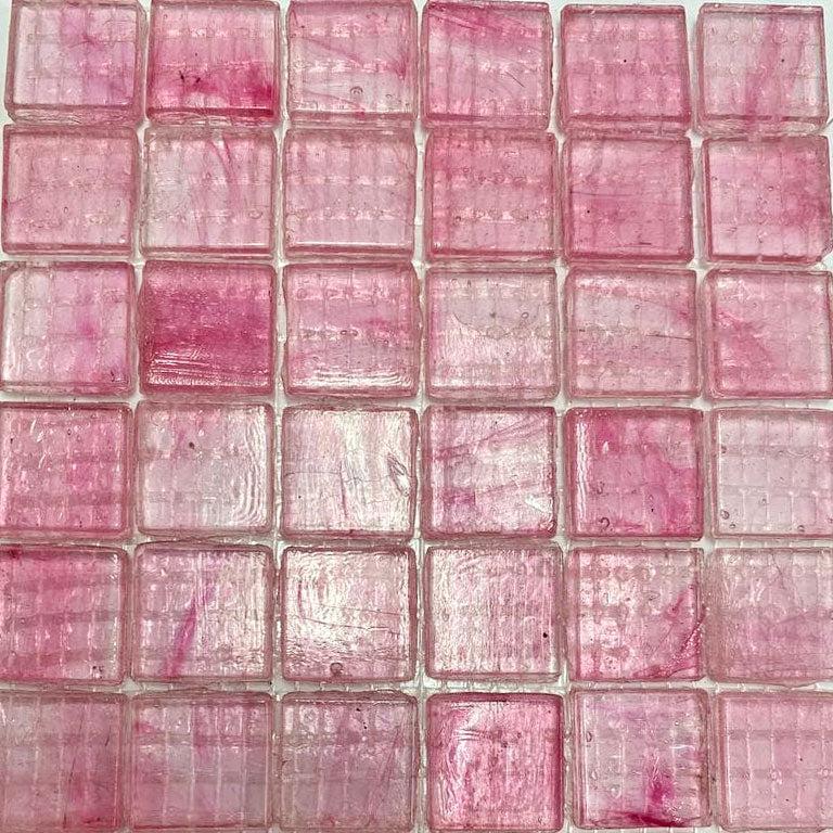 Rose Squares Glass Tile