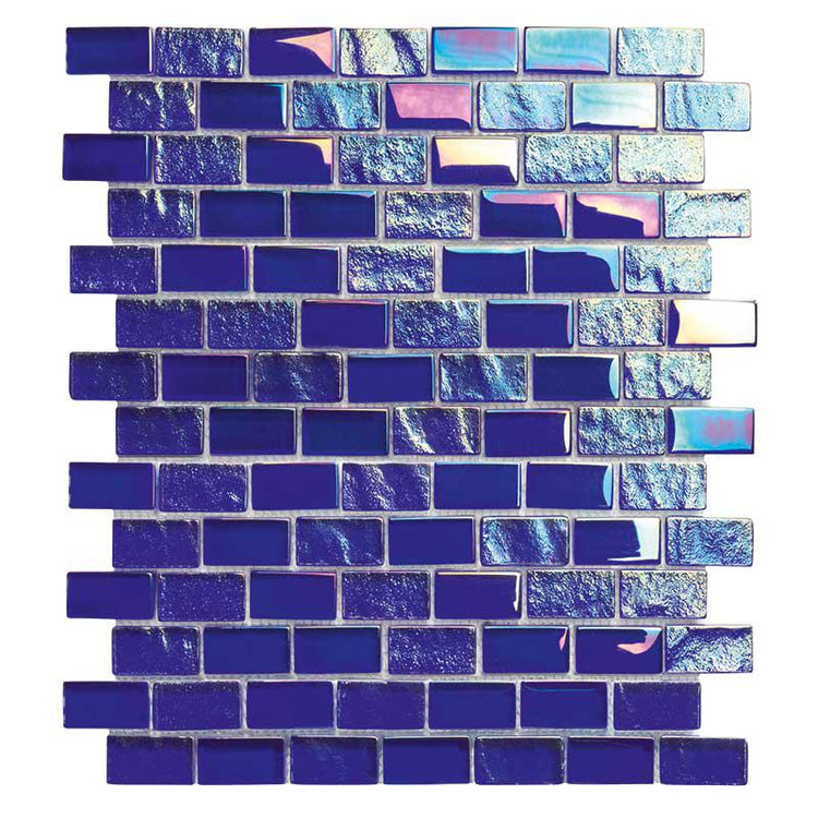 Neptune Cobalt 1X2 Glass Brick Tile | Tile Club