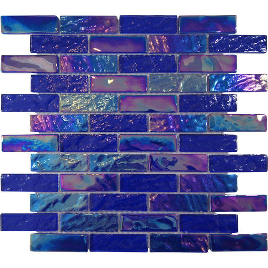 Pacific Dark Blue Brick Mosaic 1x3