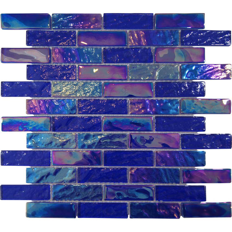 Pacific Dark Blue Brick Mosaic 1x3 | Tile Club