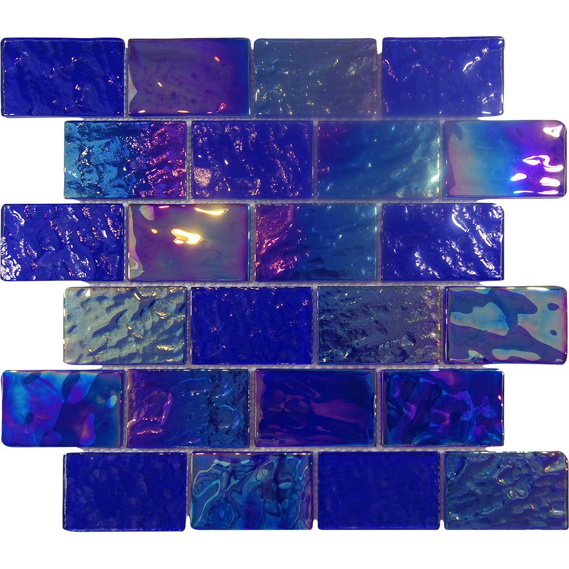 Pacific Dark Blue Brick Mosaic 2x3