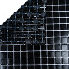 Space Black Squares Glass Pool Tile | Tile Club
