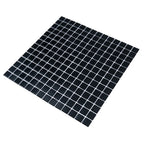Space Black Squares Glass Pool Tile | Tile Club