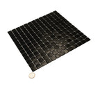 Space Black Squares Glass Pool Tile | Tile Club