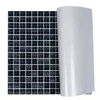 Space Black Squares Glass Pool Tile | Tile Club