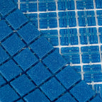 Speckled Cobalt Blue Squares Glass Pool Tile | Tile Club