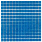 Speckled Cobalt Blue Squares Glass Pool Tile | Tile Club
