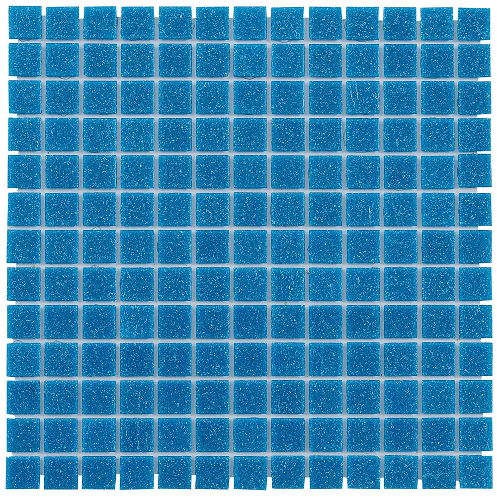 Speckled Cobalt Blue Squares Glass Pool Tile | Tile Club