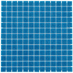 Speckled Cobalt Blue Squares Glass Pool Tile | Tile Club