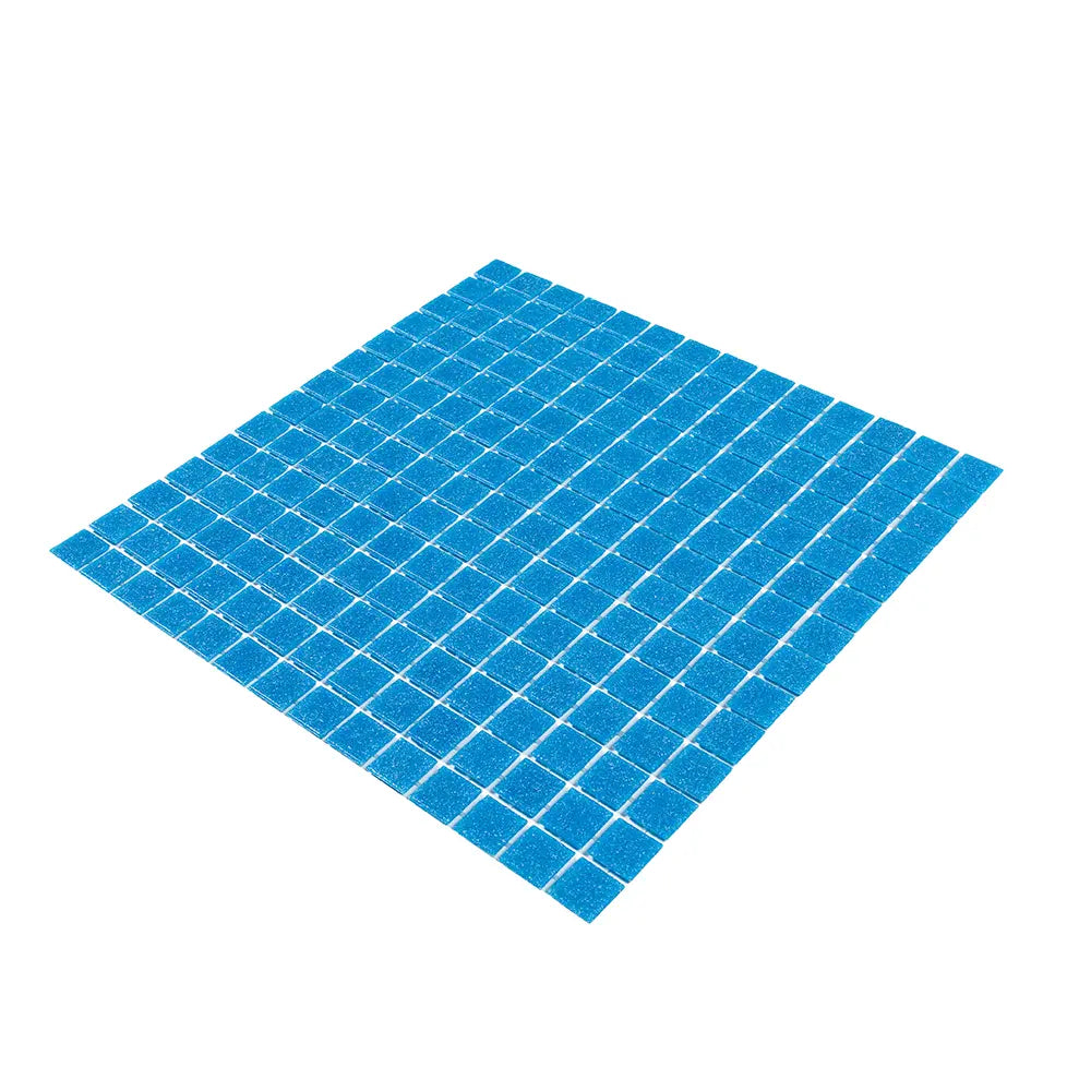 Speckled Cobalt Blue Squares Glass Pool Tile | Tile Club