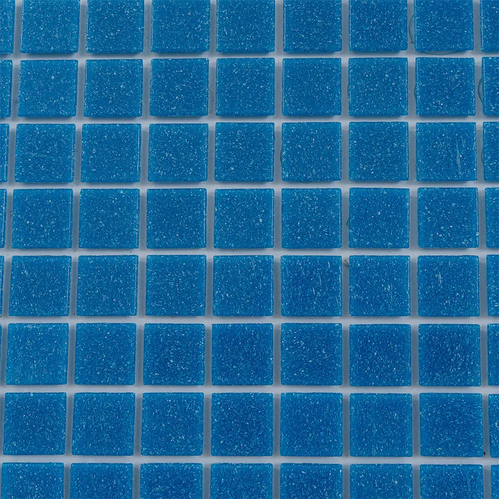 Speckled Cobalt Blue Squares Glass Pool Tile | Tile Club