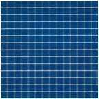 Deep Cobalt Blue Squares Glass Pool Tile | Tile Club