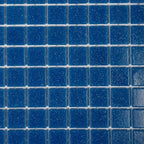 Deep Cobalt Blue Squares Glass Pool Tile | Tile Club