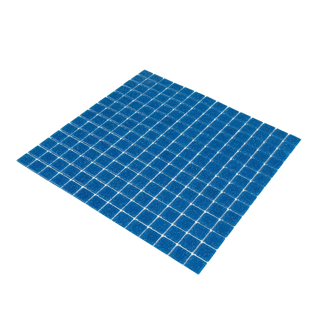 Deep Cobalt Blue Squares Glass Pool Tile | Tile Club