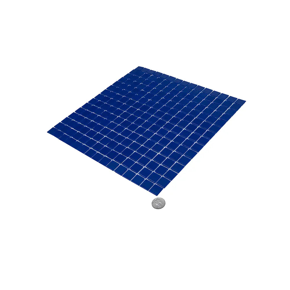 Midnight Blue Squares Glass Pool Tile | Tile Club