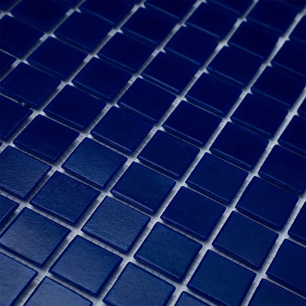 Midnight Blue Squares Glass Pool Tile | Tile Club