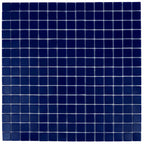 Midnight Blue Squares Glass Pool Tile | Tile Club