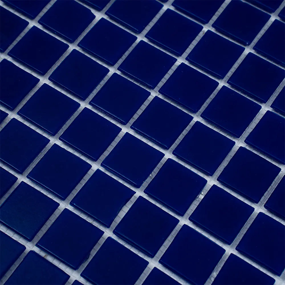 Midnight Blue Squares Glass Pool Tile | Tile Club