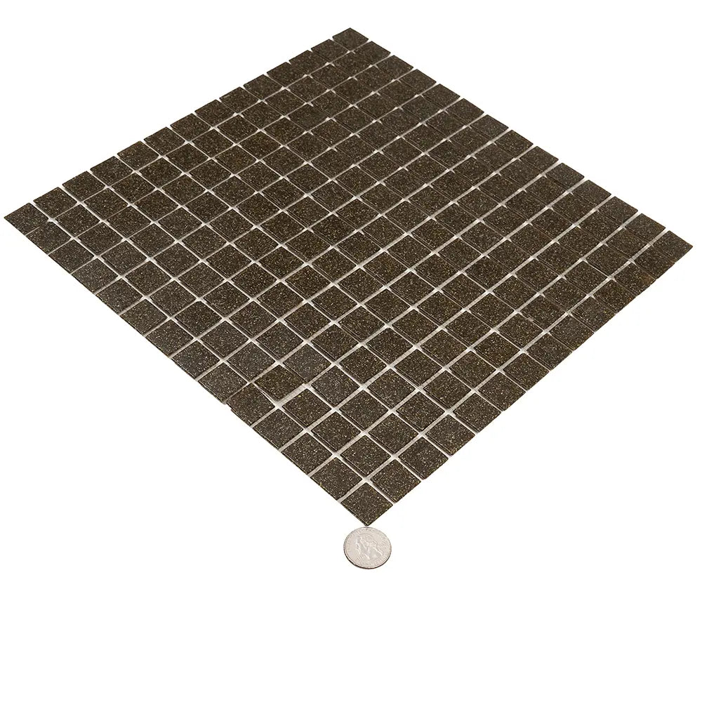 Speckled Caramel Squares Glass Pool Tile | Tile Club