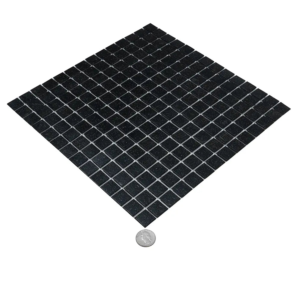 Speckled Black Squares Glass Pool Tile | Tile Club