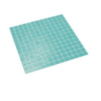 Specked Beach Blue Squares Glass Pool Tile | Tile Club