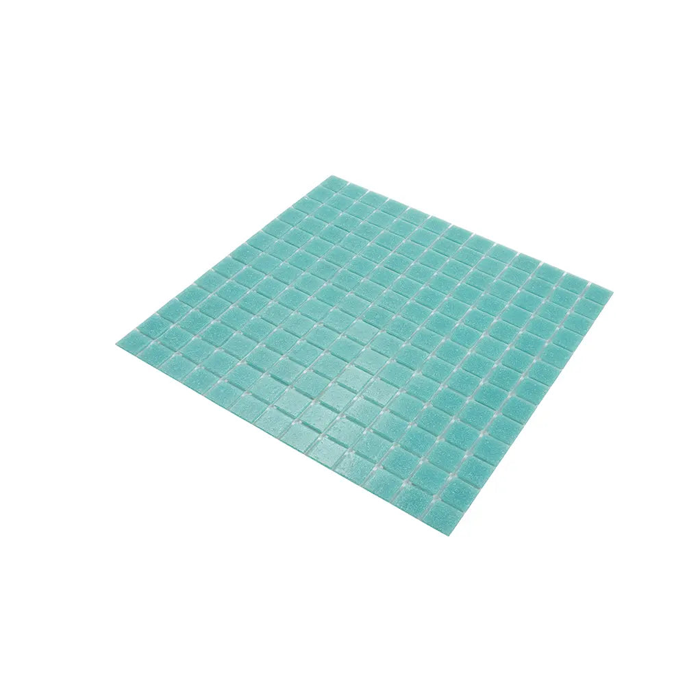 Specked Beach Blue Squares Glass Pool Tile | Tile Club
